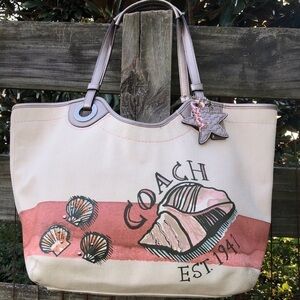 Coach 19273 Beach Nautical Shell Motiff Bag Purse